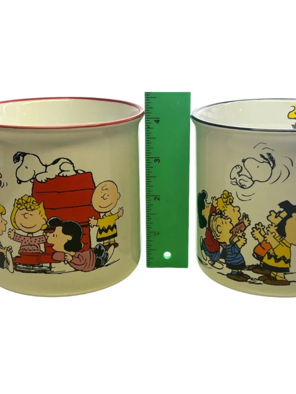 Peanuts Snoopy Woodstock Mug Set Gibson Homewares Flowers Hearts Ceramic 21oz